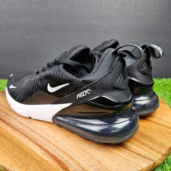 Nike Air Max 270 Womens Shoes Size 6 Black White Athletic Running Sneakers - Picture 4 of 13
